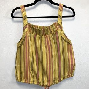 Prana NWT Little Palm Cami Leapfrog Stripe Organic Cotton Tank Top: 3092